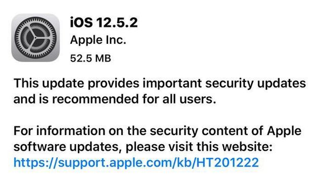 东兴苹果手机维修分享iOS12.5.2发布，建议所有老苹果用户安装 